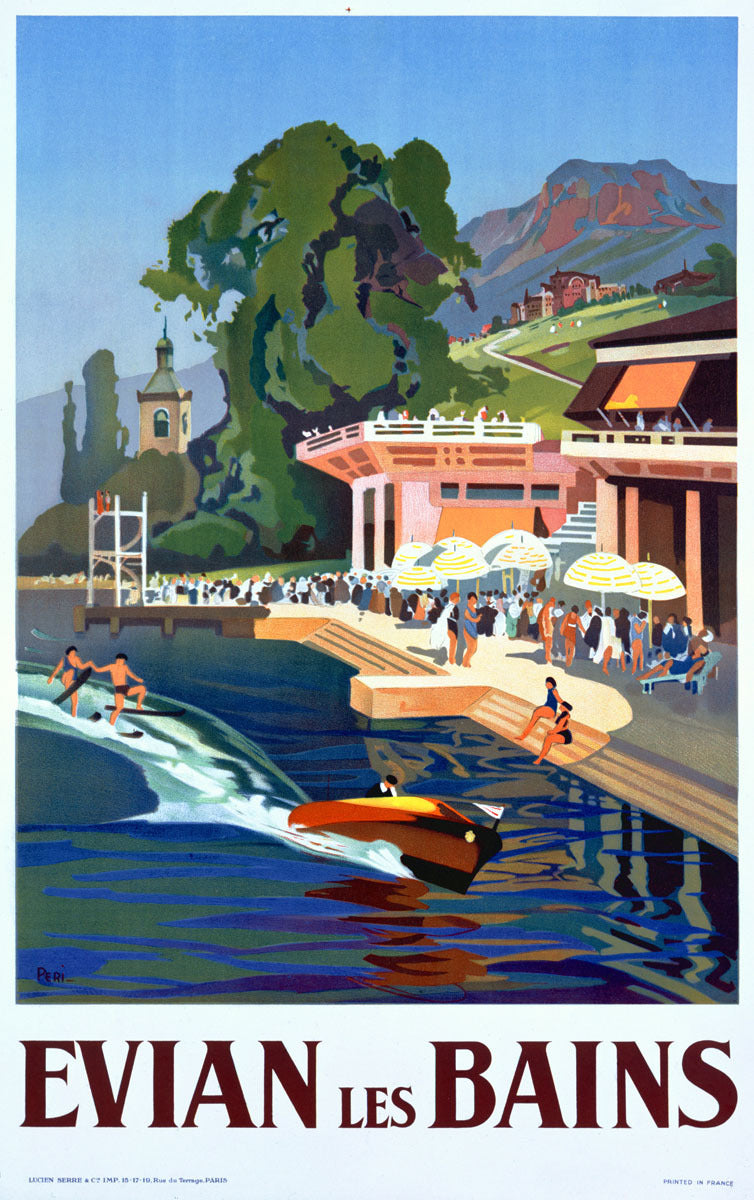 Evian Riva Boat Water Ski Poster 0000-3155