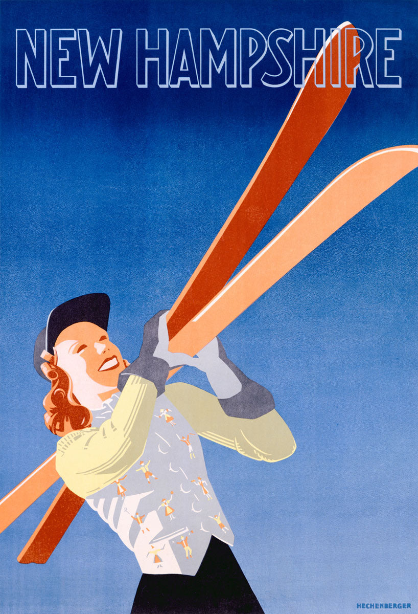 New Hampshire Snow Ski Poster 0000-3939