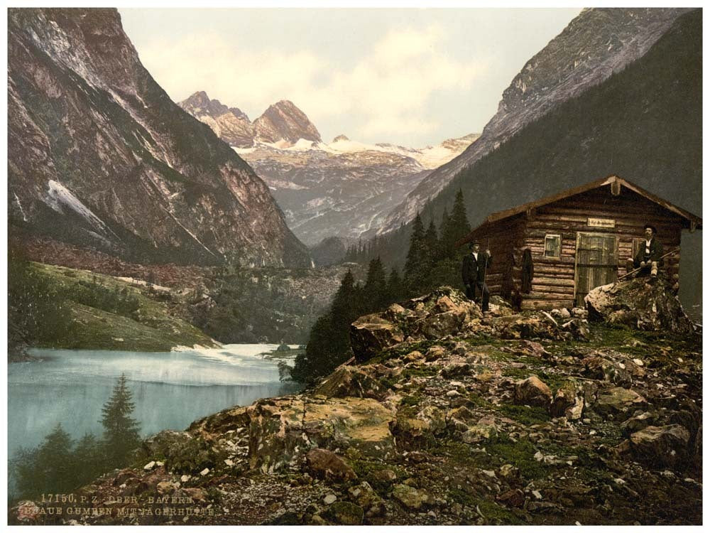 "Blue Gumpen" and Jagerhutte, Hinterrainthal, Upper Bavaria, Germany 0400-3016