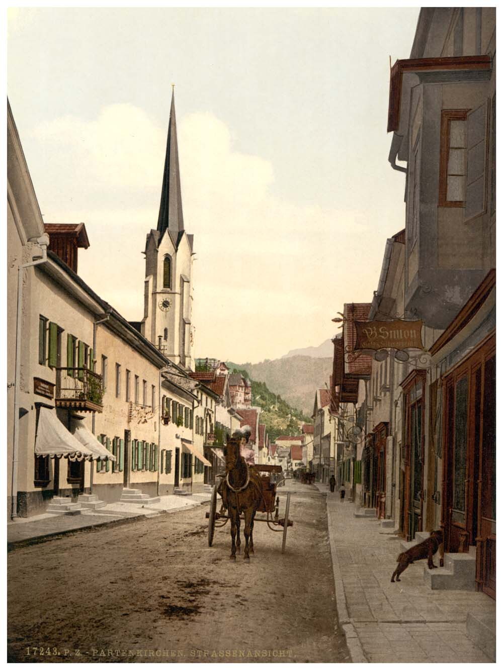 Street scene, Partenkirchen, Upper Bavaria, Germany 0400-3323