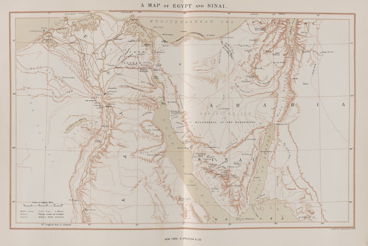 A map of Egypt and Sinai