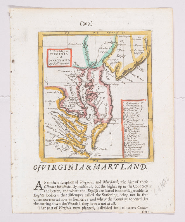 A new map of Virginia and Maryland