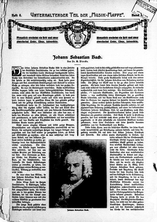 Musik-Mappe: eine Zeitschrift mit Noten-Beilagen