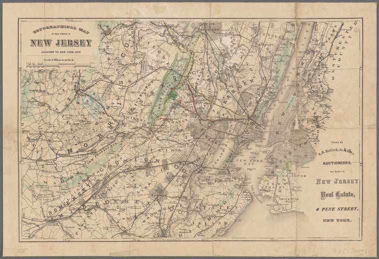 Topographical map of that portion of New Jersey adjacent to New York City