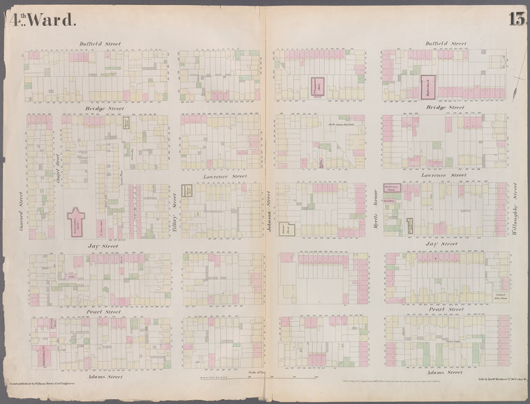 Plate 13: Map bounded by Concord Street, Duffield Street, Willoughby Street, Adams Street