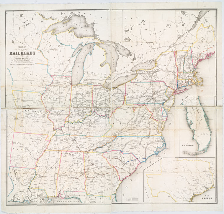 Map of all the railroads in the United States in operation & progress