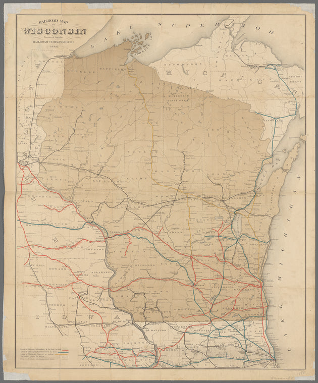 Railroad map of Wisconsin : prepared for the Railroad Commissioner