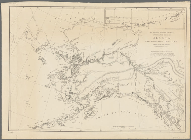 Map showing the distribution of the native tribes of Alaska and adjoining territory