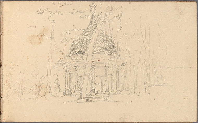 Sketchbook containing views recording a tour in Switzerland and France