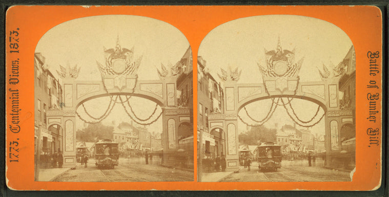 Triumphal arch, Charles River Avenue.
