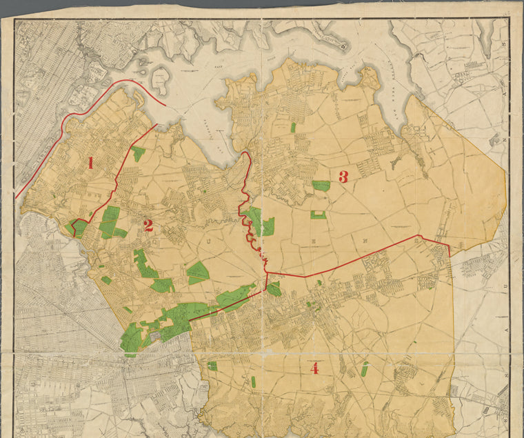 Rand McNally map of the borough of Queens.