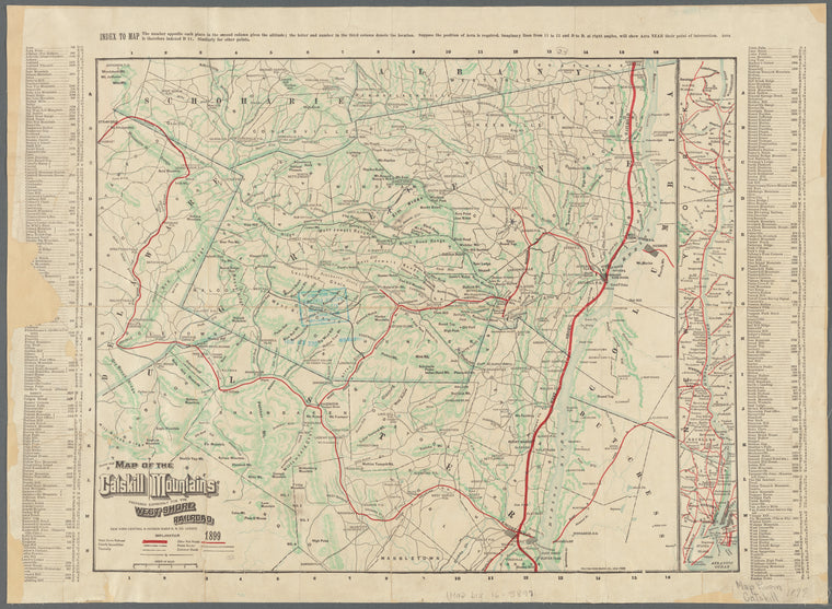 Map of the Catskill Mountains: prepared expressly for the West Shore Railroad