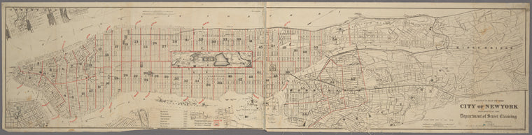 Colton's map of the city of New York / prepared for the Department of Street Cleaning