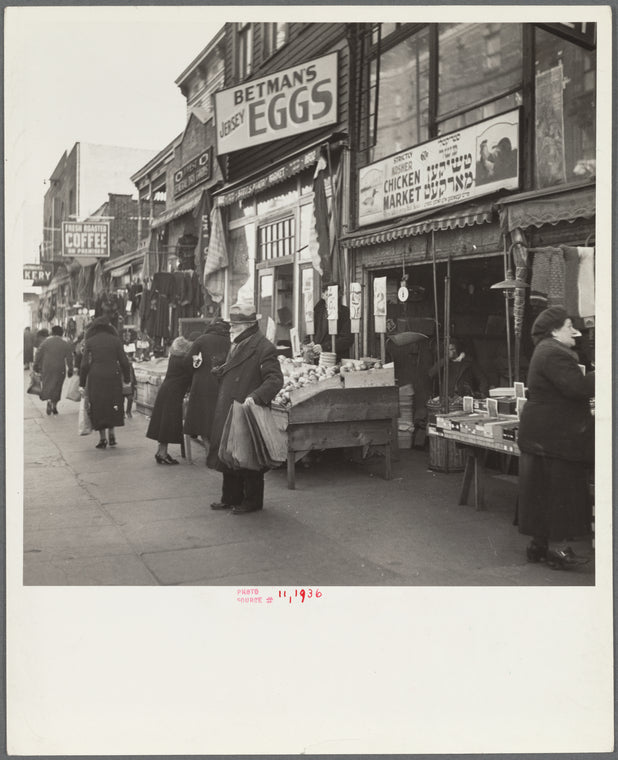 Scene along Bathgate Avenue in the Bronx, a section from which many of the New Jersey homesteaders have come, New York