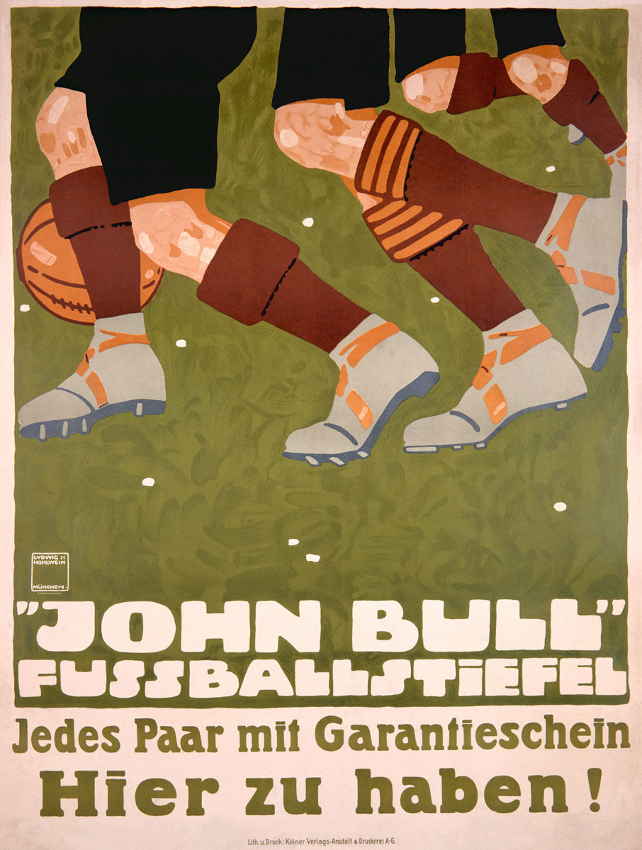 German Football Soccer John Bull Poster 0000-1780