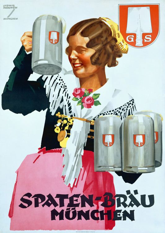 1924 German Spaten-Brau Beer Poster 0000-3179