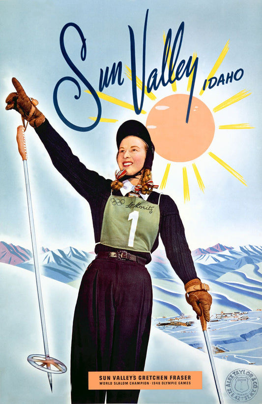 Gretchen Fraser Sun Valley Ski Poster 0000-3206