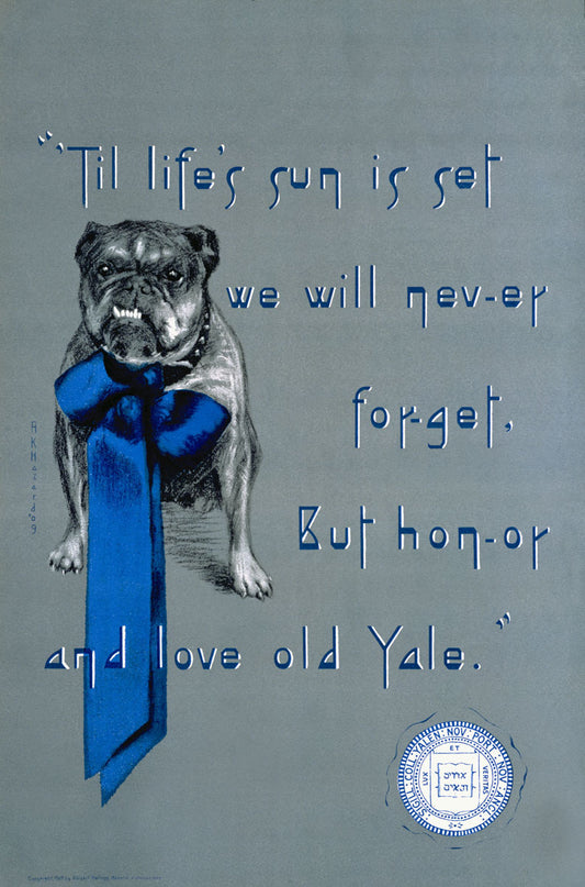 Yale University Bulldog Poster 0000-3470
