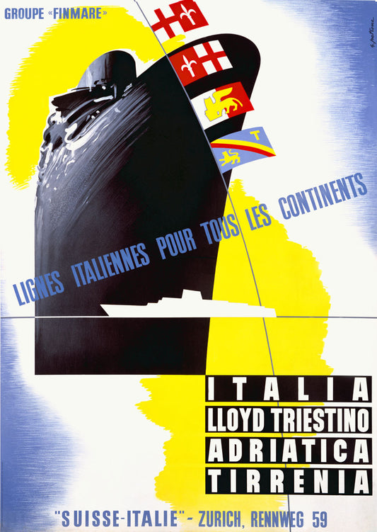 Italian Swiss Ocean Line Poster 0000-3519