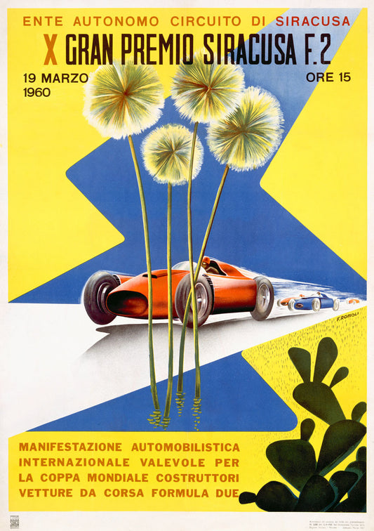 VINTAGE 1960 Italian Grand Prix Poster 0000-3520