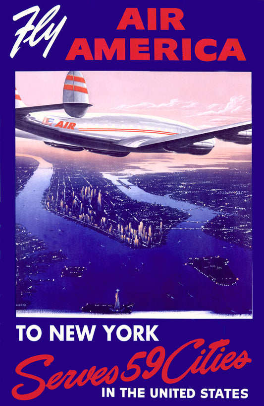 Fly Air America Constellation Poster 0000-3657