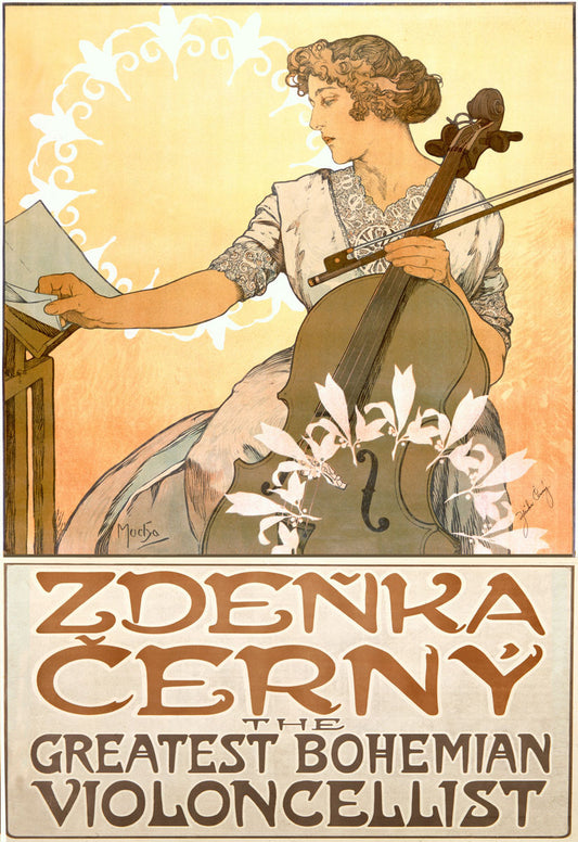 Mucha Zdenka Cerny Cello Concert Poster 0000-3658