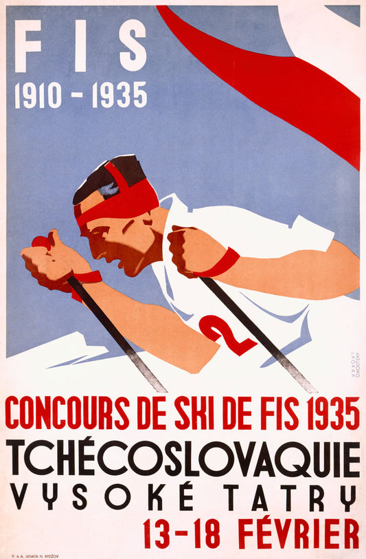 Czech Downhill Snow Ski Poster 0000-3942