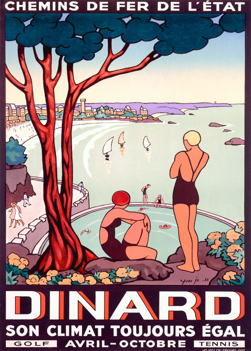 French State Railway Travel to Dinard Poster 0000-4401