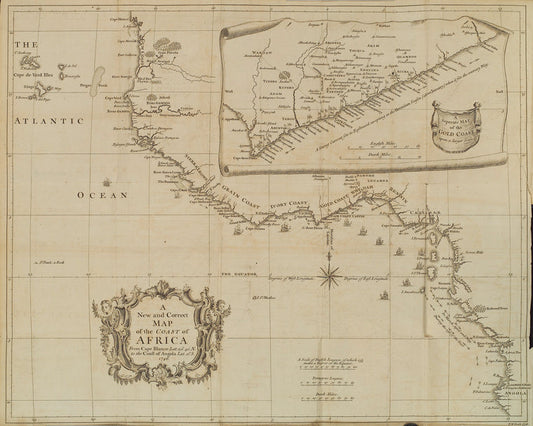 A new and correct map of the coast of Africa from Cape Blanco ... to the Coast of Angola ....