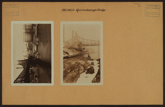 Bridges - Queensboro [Queensborough] Bridge - [Manhattan side.]