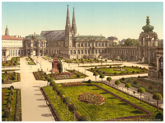 The Royal Prison, Zwinger (pleasure palace) and the St. Sophie Churh, Altstadt, Dresden, Saxony, Germany 0400-2654