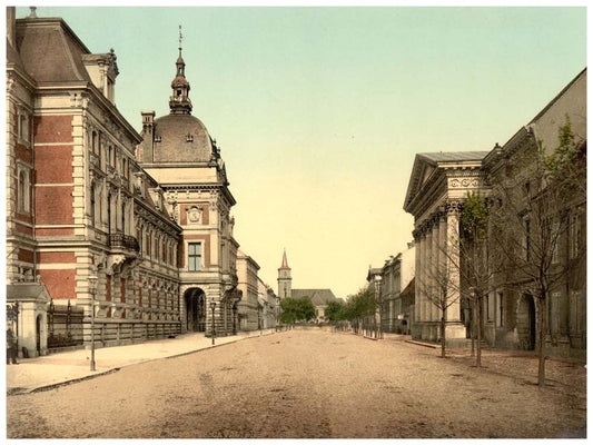 Prince's castle and Cavalier Street, Anhalt, Germany 0400-2902