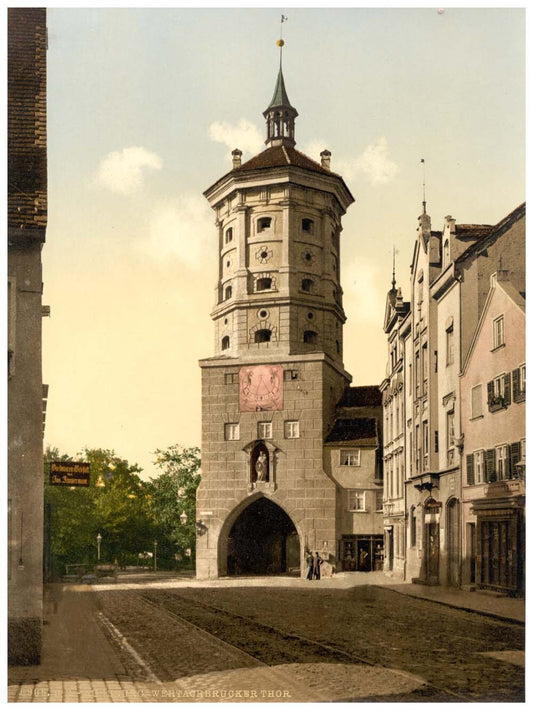 Wertachbruckertor, Augsburg, Bavaria, Germany 0400-2905