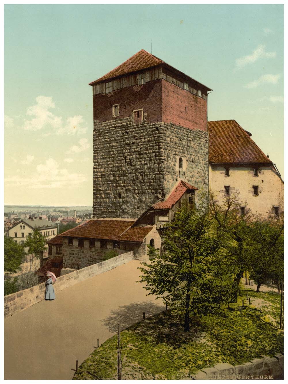 The Quintagonal tower (i.e. Funfeckiger Turm), Nuremberg, Bavaria, Germany 0400-2959