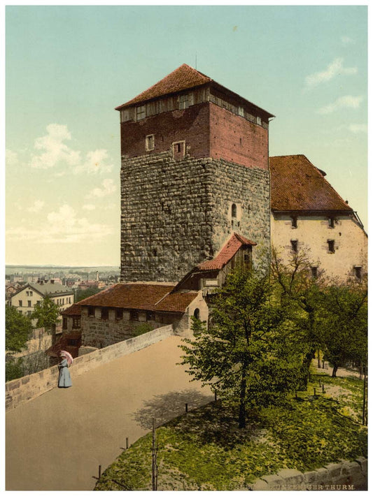 The Quintagonal tower (i.e. Funfeckiger Turm), Nuremberg, Bavaria, Germany 0400-2959