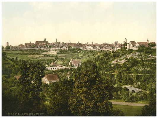 Rothenburg (i.e. ob der Tauber), general view, Bavaria, Germany 0400-2973