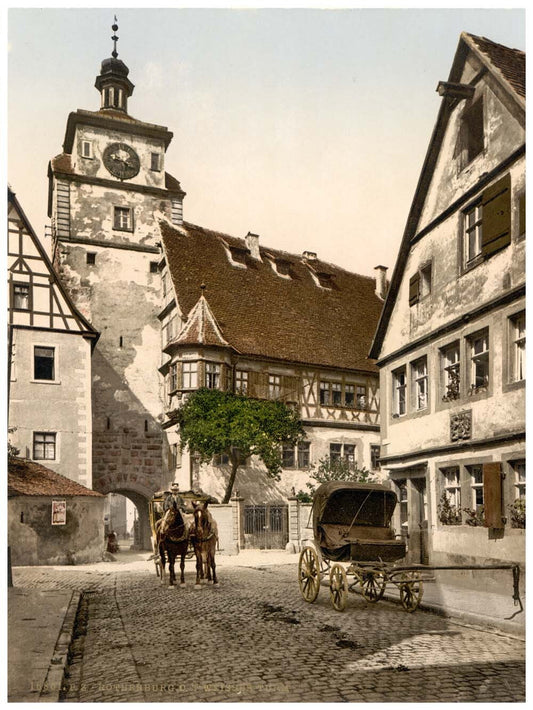 White Tower (i.e. Weisser Turm), Rothenburg (i.e. ob der Tauber), Bavaria, Germany 0400-2977