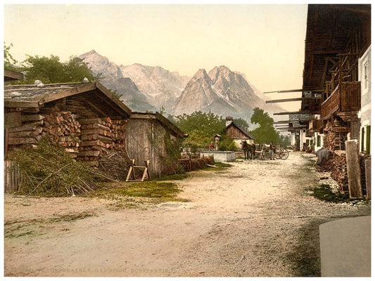 Village street, Garmisch, Upper Bavaria, Germany 0400-3007