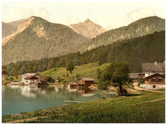 Unfeld on Walchensee with Herzogstand, Upper Bavaria, Germany 0400-3346