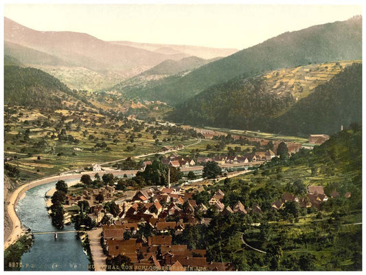 Valley of Murg from Eberstein, Baden-Baden, Baden, Germany 0400-3366