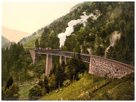 Viaduct and gorge, Hollenthal, Black Forest, Baden, Germany 0400-3383