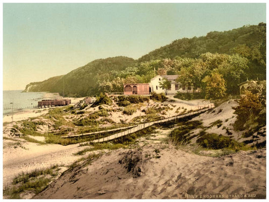 Strand and baths, Gohren, Isle of Rugen, Germany 0400-3525