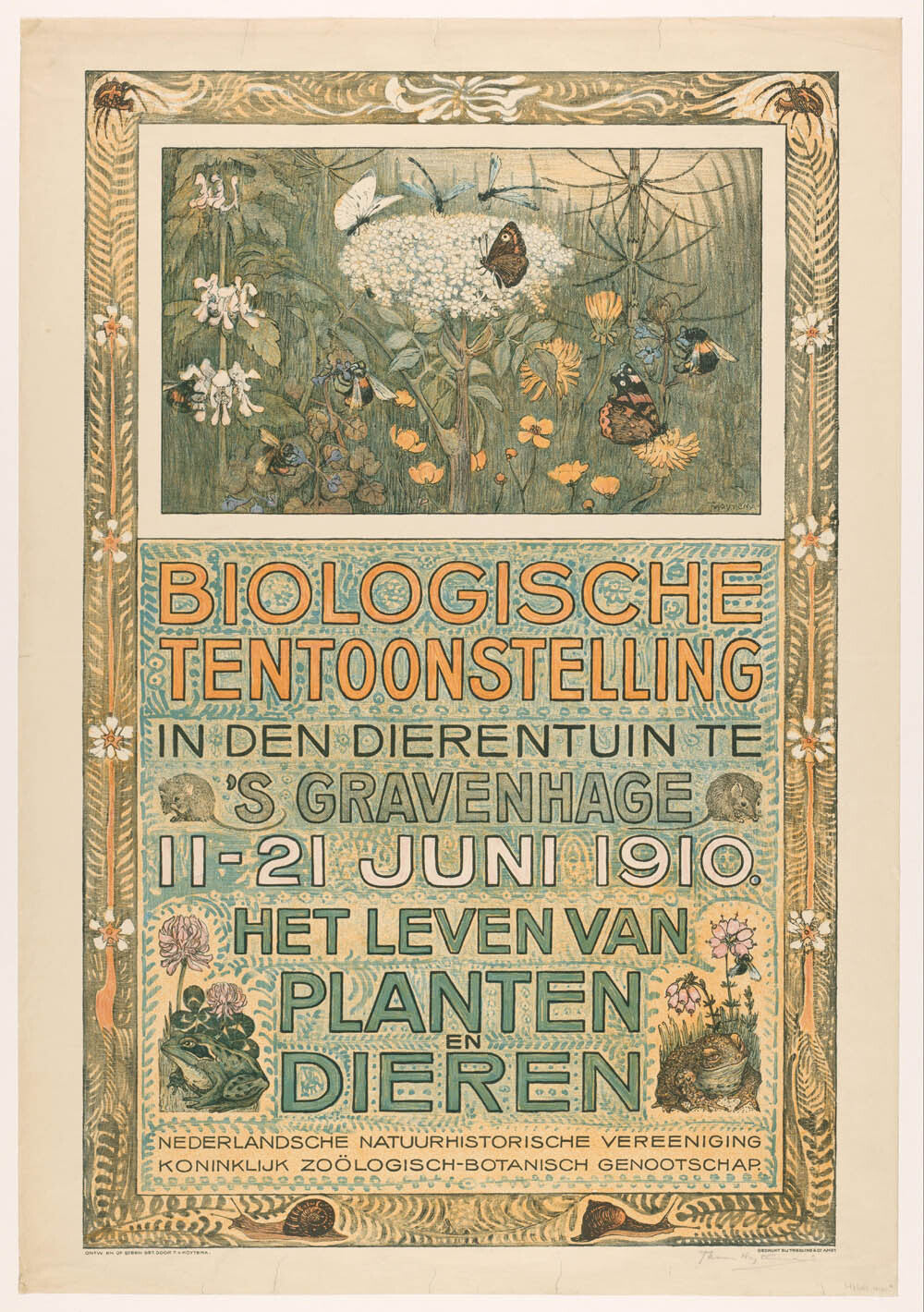 Poster for the Biological Exhibition in June 1910 0515-0003