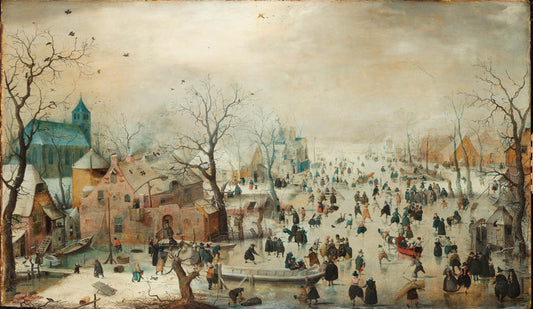 Winter landscape with skaters 0515-0009