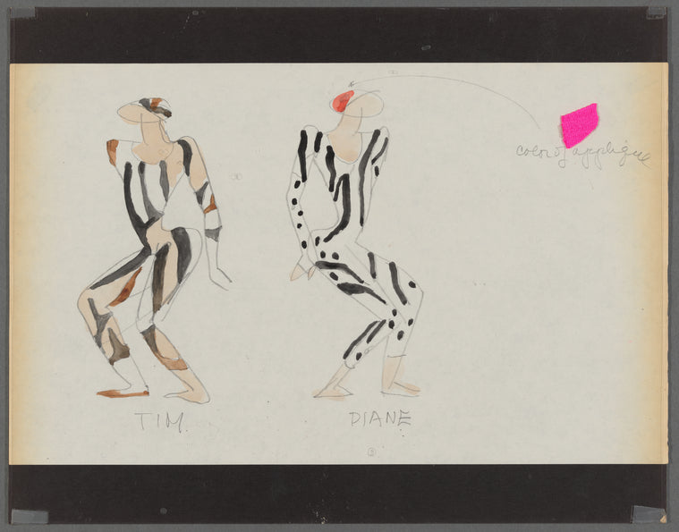 3 Dances: Costume sketch for Tim, Diane