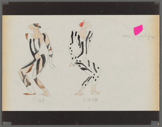 3 Dances: Costume sketch for Tim, Diane