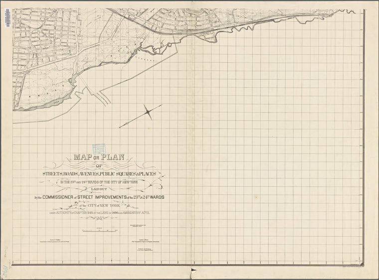 Map or plan of streets, roads, avenues, public squares, and places in the 23rd and 24th wards of the City of New York...