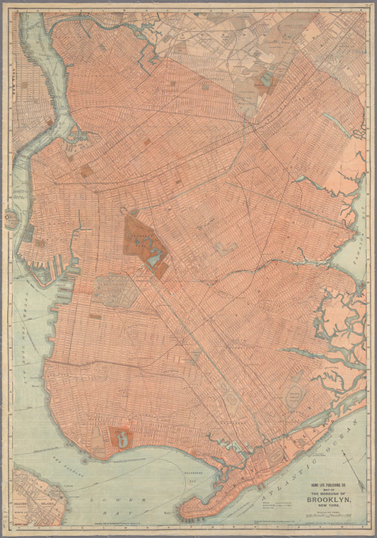 Map of the borough of Brooklyn, New York
