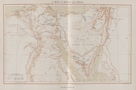A map of Egypt and Sinai