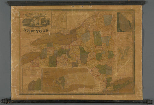 Distance map of the state of New York: containing all the towns in the state